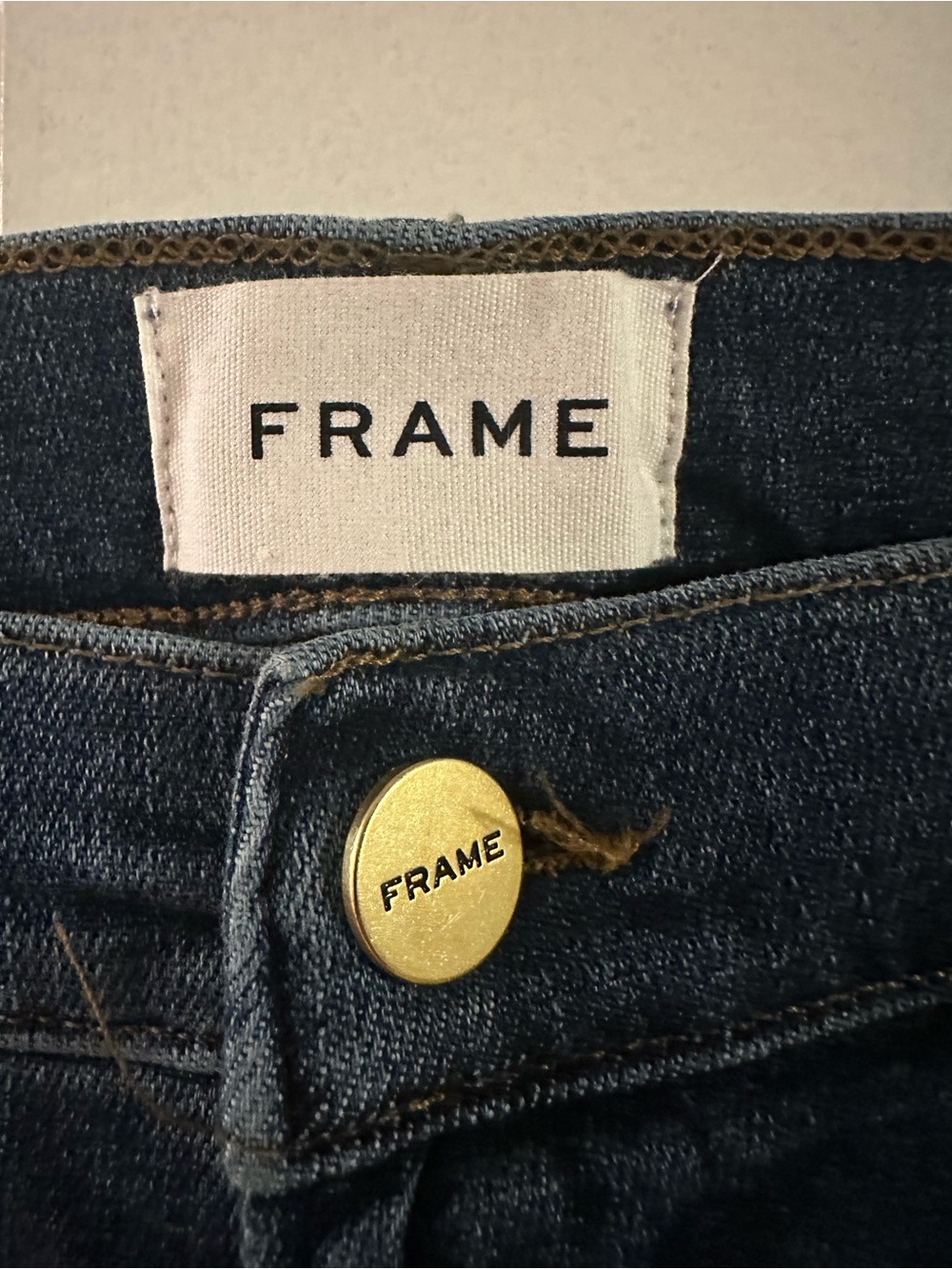 Frame Le High Flare Denim Jeans Medium Wash Bestia Size 33 - Picture 4 of 9